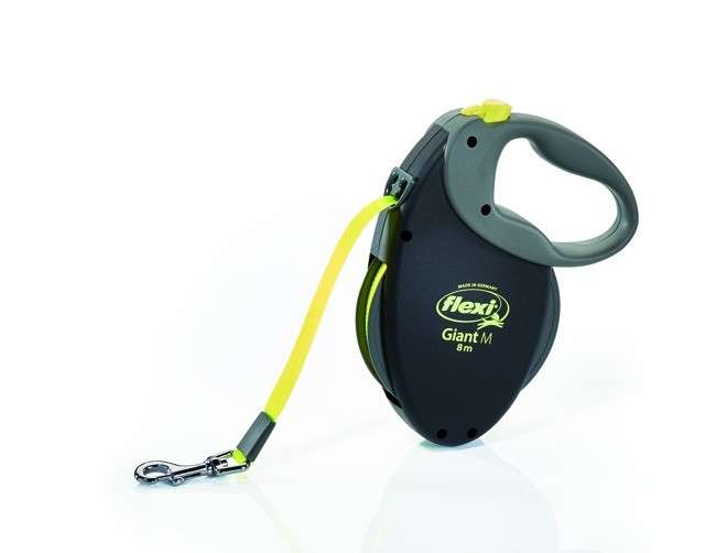 FLEXI GIANT M 8M BAND SVART/NEONGUL MAX 25KG