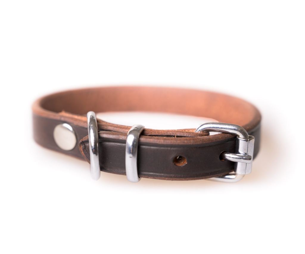 Active Canis Leather Collar Brun