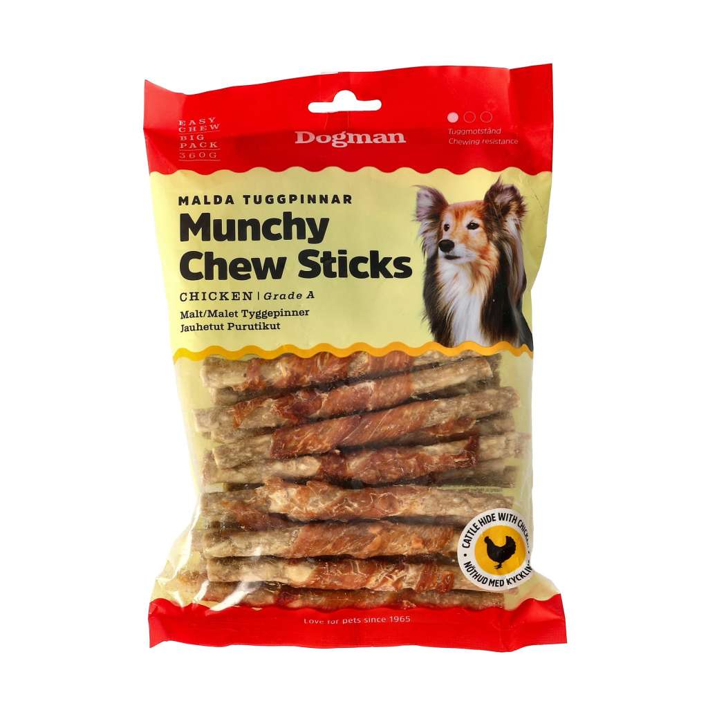 Dogman Tyggepinner malt m kylling 30p Brun S 12,5cm