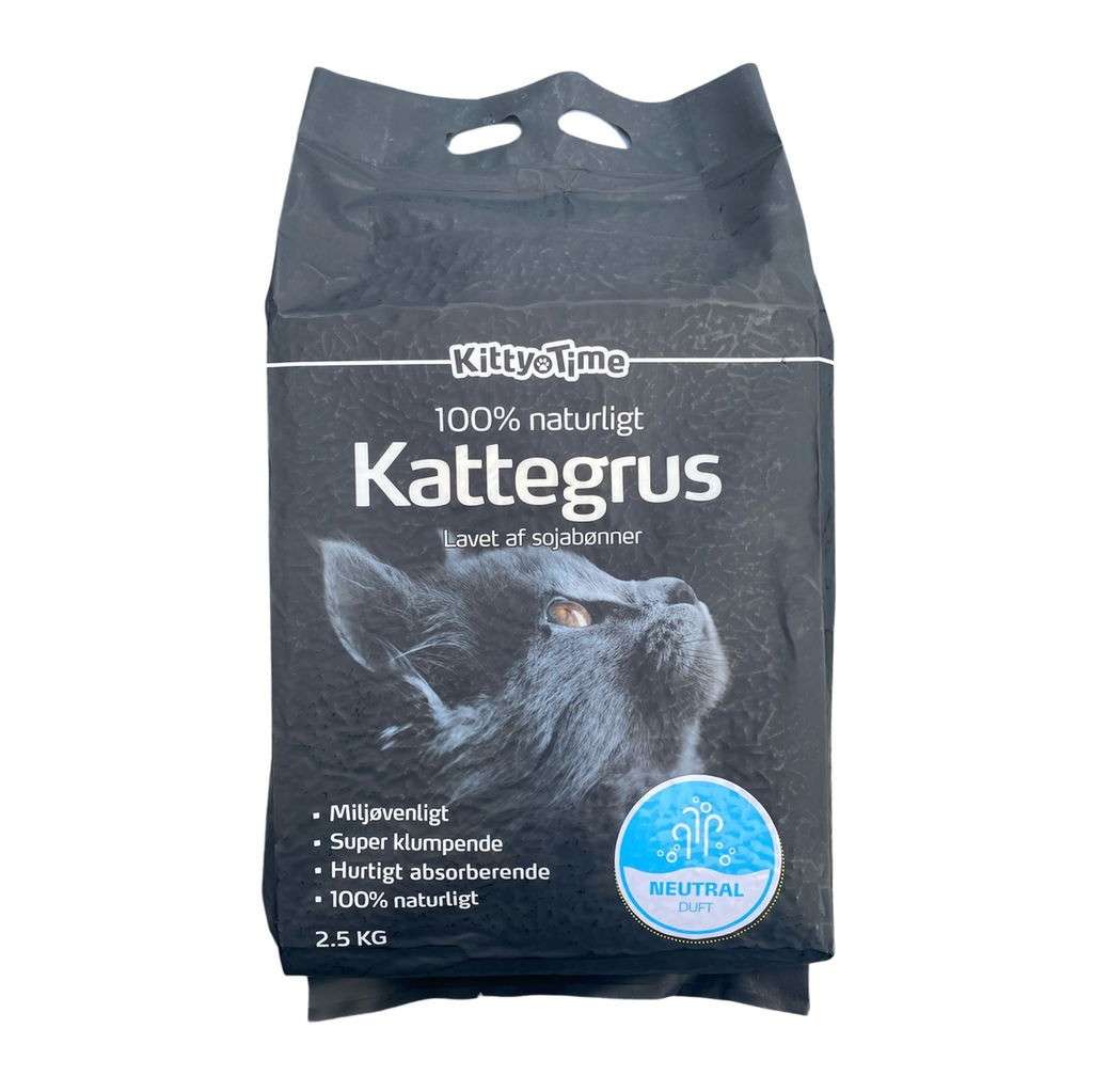 KittyTime TOFU Kattegrus 2,5 kg (6L). Natural