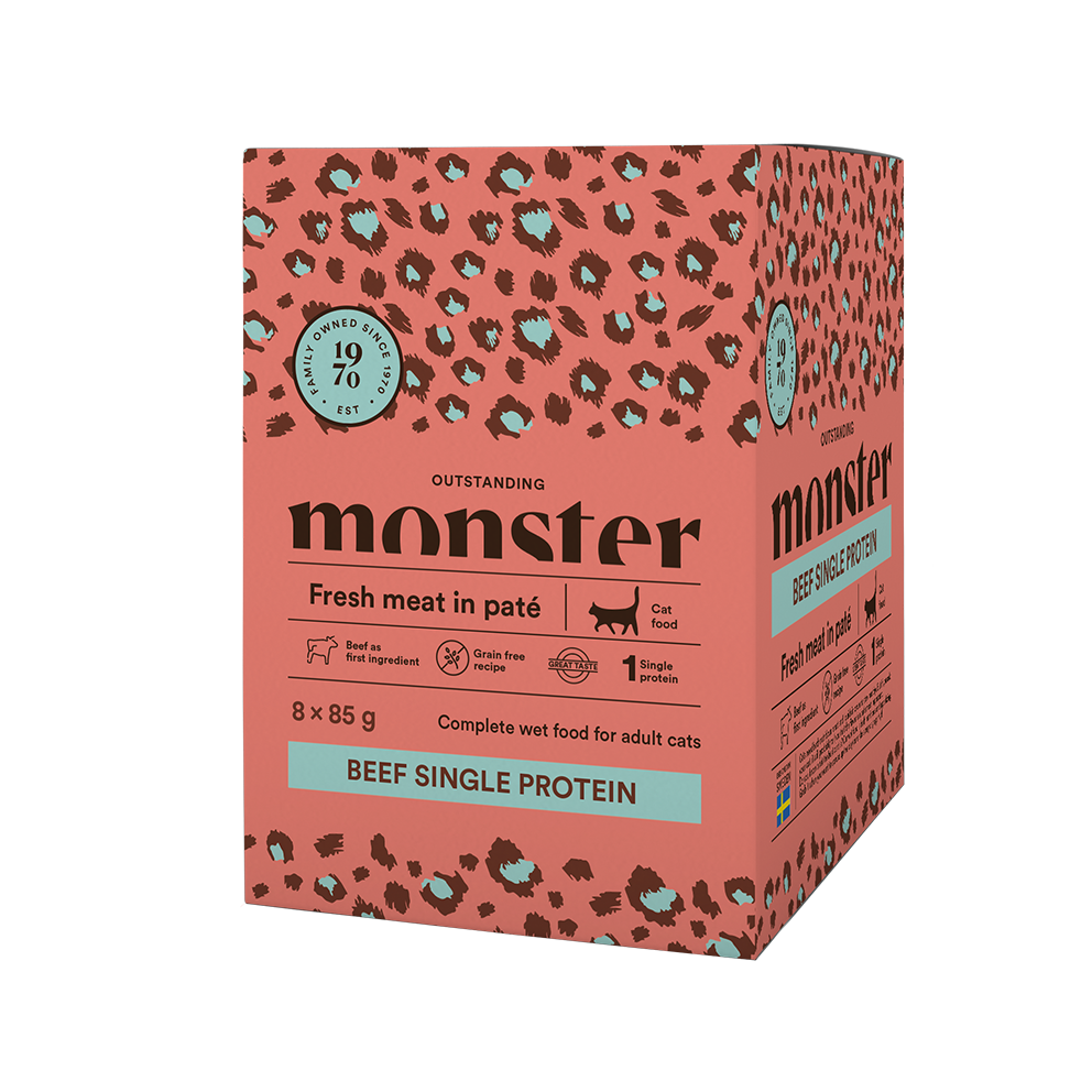 Monster Cat Pouches Adult Beef