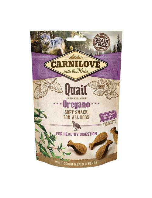 Carnilove quail &oregano soft snack 200g