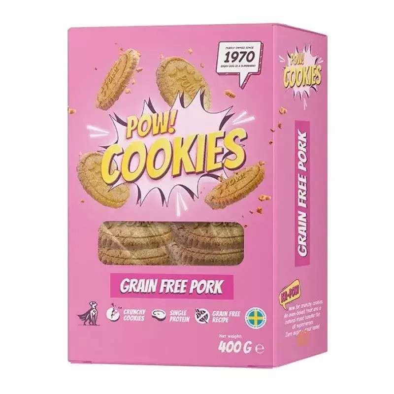 Pow! Dog Cookie Grain Free Pork 400g