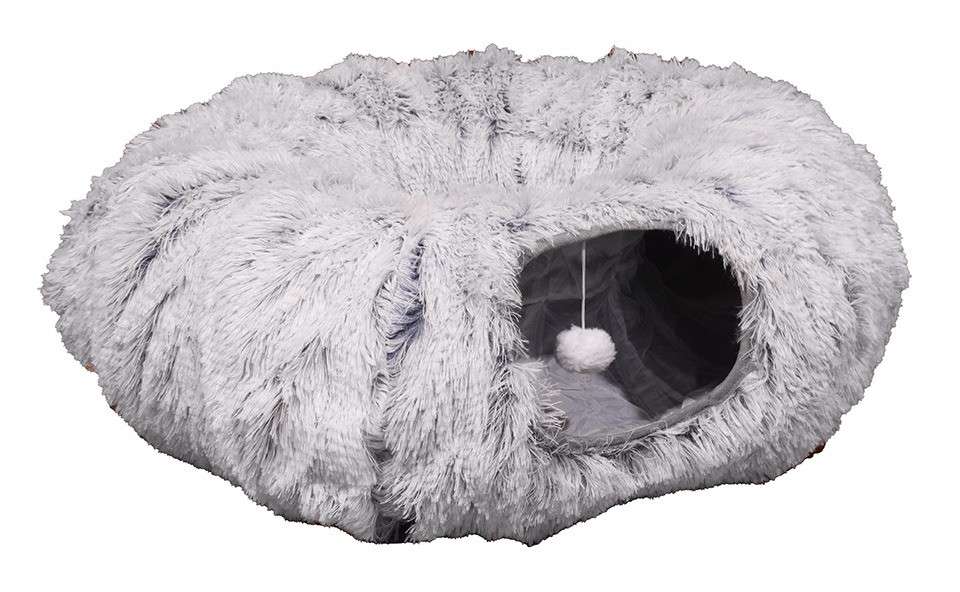 Danish Design Fur Grey Cat Tunnel