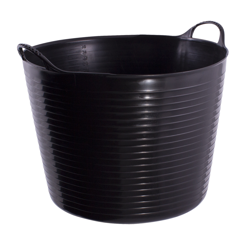 Bucket V-Trug Flexi 40L Svart