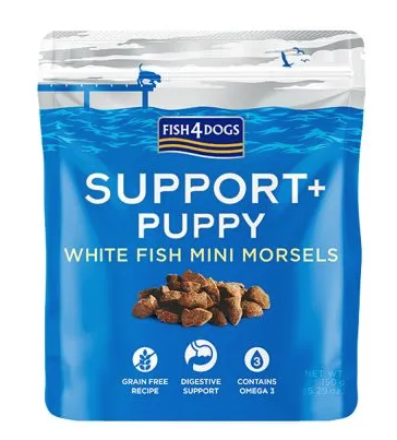 F4D Puppy Digestion White fish Bits 150g