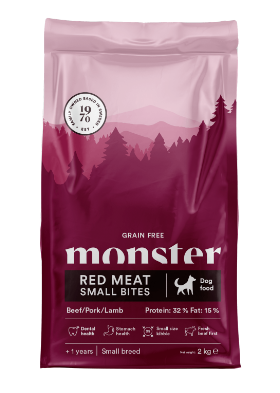 Monster Dog Grain Free Adult Red Meat Small Bites