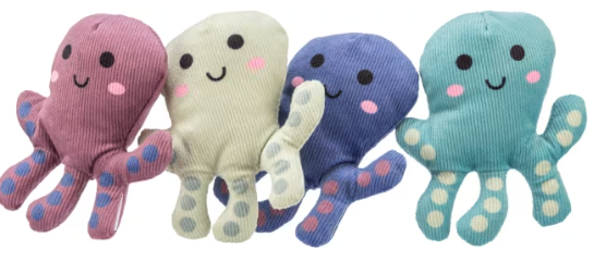 Katteleke Blekksprut i Plysj M/Catnip 10cm