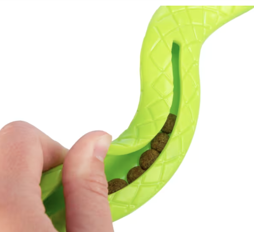 Hundeleke Snack-Snake i TPR 27cm