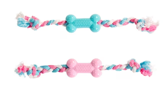 Hundeleke TPR Gummi Puppy Bein M/Tau