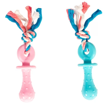 Hundeleke TPR Gummi Puppy Smokk M/Tau 18cm