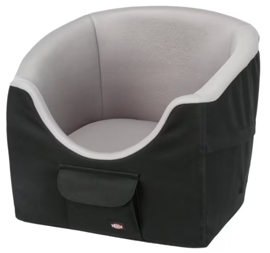 Bilsete Sort/Grå Nylon/Soft Plysj 41x39x42cm Max 8kg