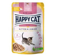 Happy Cat Pouches Kitten & Junior M/Fugl 85g