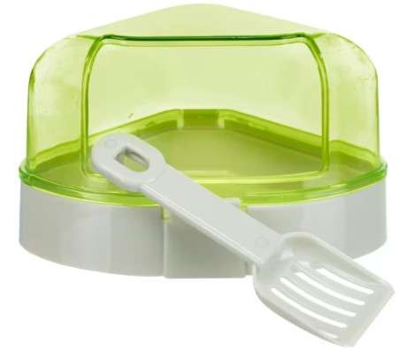 Hjørnetoalett Til Hamster M/Tak og Spade