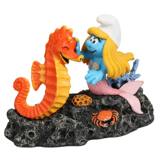 Akv. Pynt Smurfs Underwater Seahorse 13,5x6,8x10,1cm