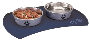 Matunderlag Hund/Katt Non Slip Silikon 48x27cm Blå