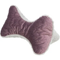 Pute Estelle Ergonomisk 34x20cm Berry/Grå Semsket/Plysj