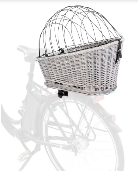 Sykkelkurv 13114 M/Gitter Grå Pil 55x35x49cm Max 8Kg
