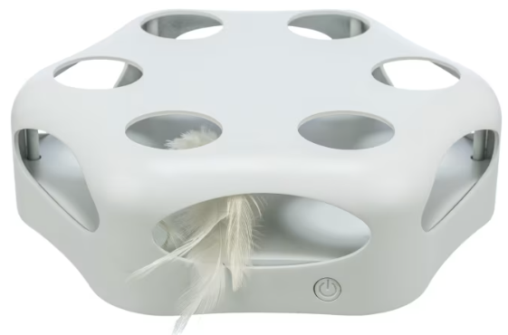 Katteleke Turning Feather Ø22cm Plastikk Lysegrå
