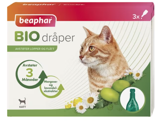 Beaphar Bio Spot On Katt med 3 pipetter