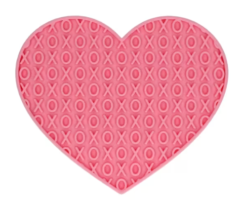 Eat Slow Live Longer Lick Mat Lovely Heart Pink