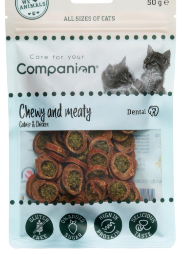 Companion tyggesnack med kylling og Catnip 50g