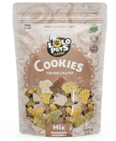 Lolopets Kjeks Animal Mix S 350g i Pose
