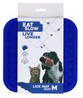 Eat Slow Live Longer Lick Mat Duo M Blue