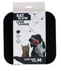Eat Slow Live Longer Lick Mat Duo M Grey