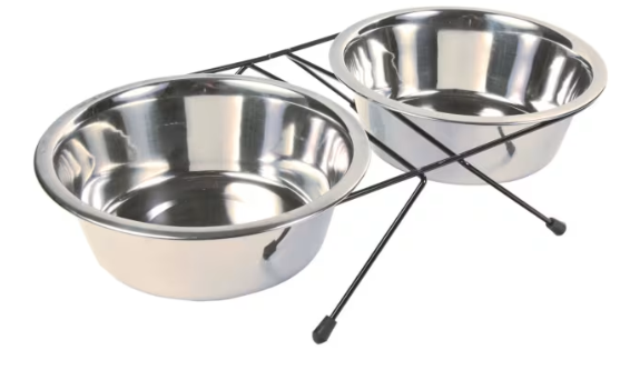 Hundeskål M/Stativ 2stk 1,8L Ø20cm