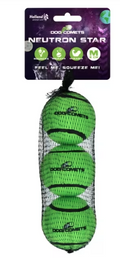 Dog Comets Neutron Star Tennis Ball With Squeaker M Green (3-pack)