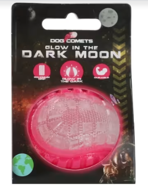 Dog Comets Glow In The Dark Moon Ball Pink