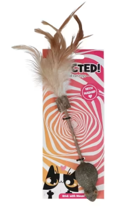 Addicted Stick with mouse and feathers