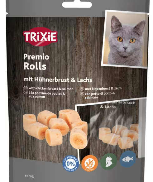 Premio Rolls M/Kylling & Laks 50g