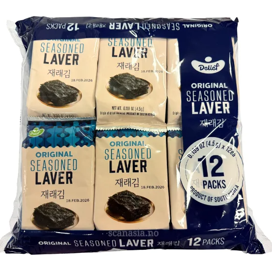 DELIEF Original Seasoned Laver HALAL 12x4,5g