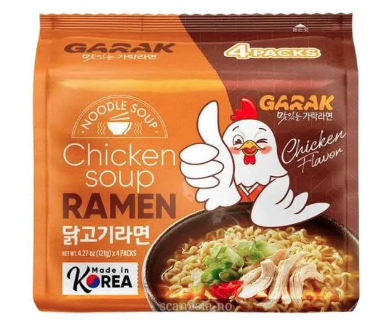 GARAK Chicken Flavor Soup Ramen 4x121g