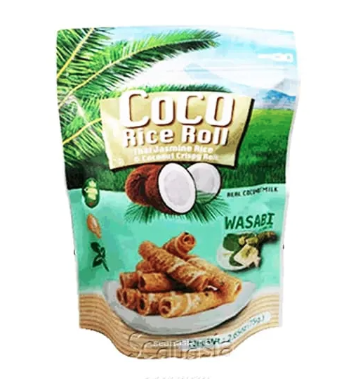 COCO Rice & Coconut Crispy Roll - Wasabi Flavour 75g