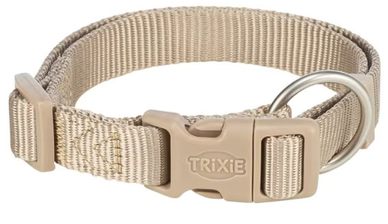 Halsb. Premium 35-55cm 20mm M-L Sand M/Hurtiglås