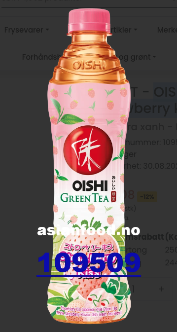 OISHI Green tea strawberry kiss 400ml