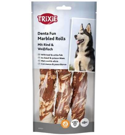 Tyggerull Natur M/Marmorert Biff 3stk 17cm