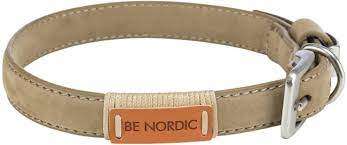 Halsb. Be Nordic Skinn L 50-56cm/25mm Sand