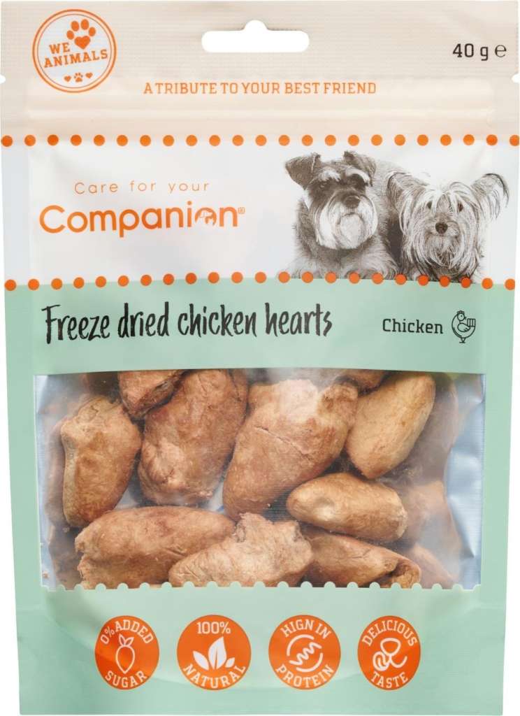 Companion Freeze dried chichen hearts 40g