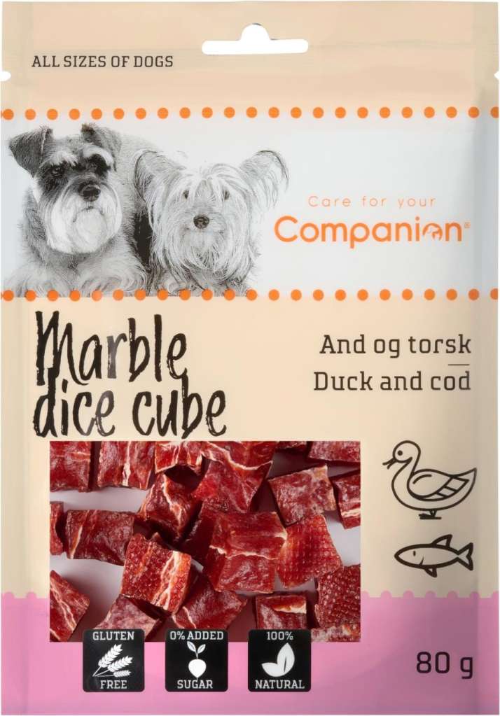 Companion Marble dice cube, and og torsk 80g