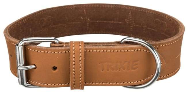 Halsb. Lær  Rustic 47-55cm 40mm L Brun