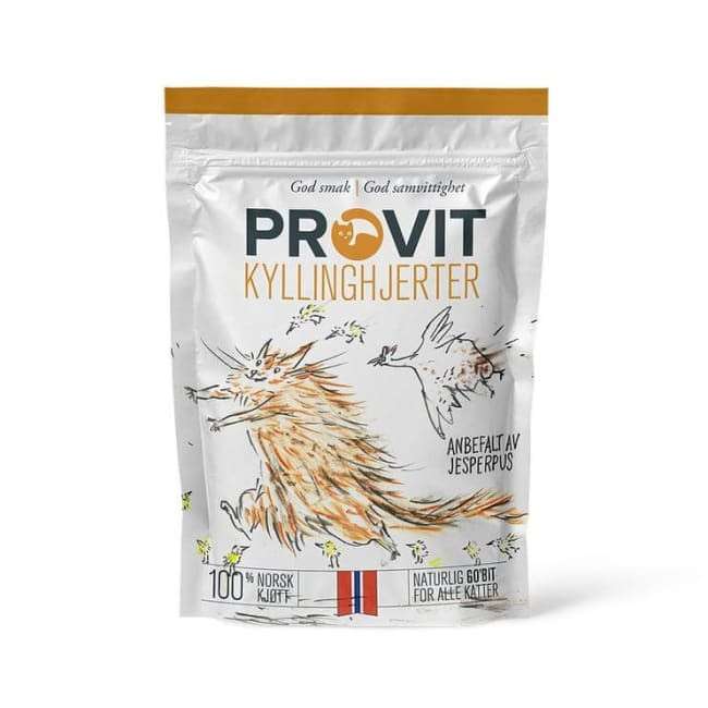PROVIT Frysetørket Kyllinghjerter 40g Katt