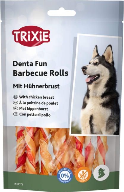Tyggerull Natur M/Barbecue 10stk 12cm 80g