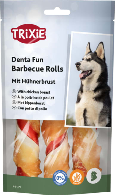 Tyggerull Natur M/Barbecue 3stk 12cm