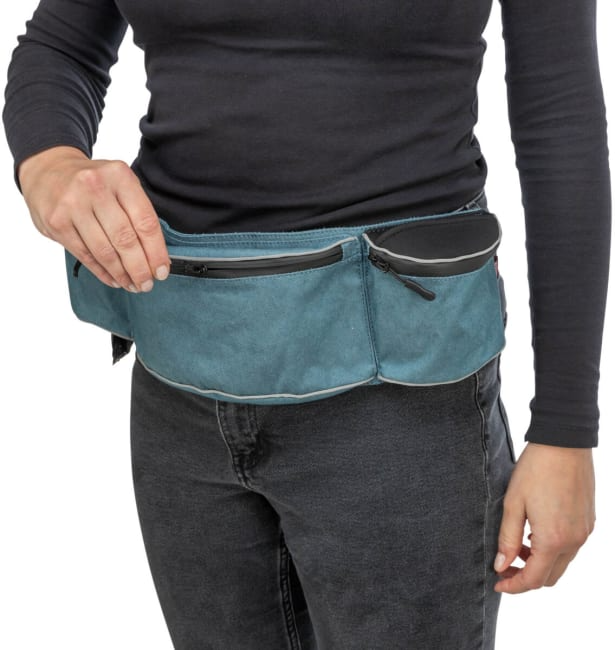 Hofteveske Hip Bag Baggy Belt 62-125cm Grå/Blå