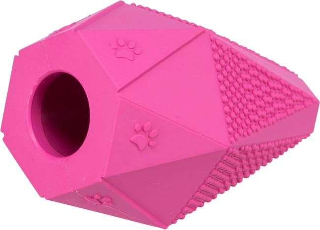 Hundeleke jumper Naturgummi 12cm Rosa