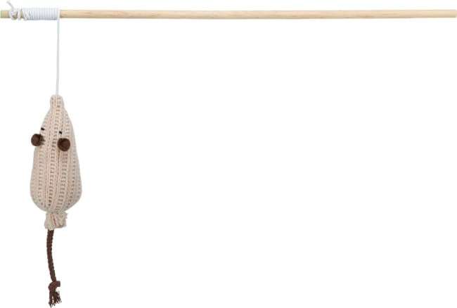 Katteleke Fiskestang M/Mus i Stoff 40cm